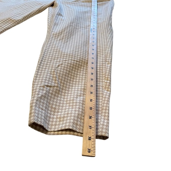 Old Navy Plus Size 20 Tan White Houndstooth-High Rise Pixie Pants-NWT - Picture 4 of 14